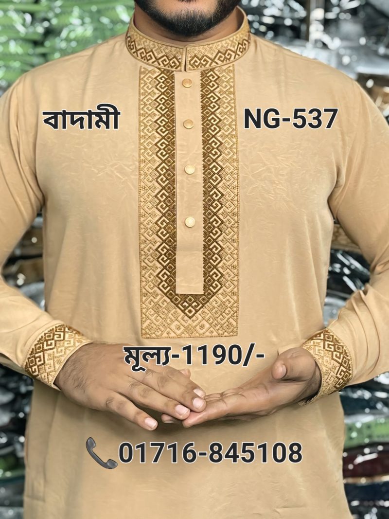 স্পেশাল এমব্রয়ডারি পাঞ্জাবি NG-537 (বাদামী)