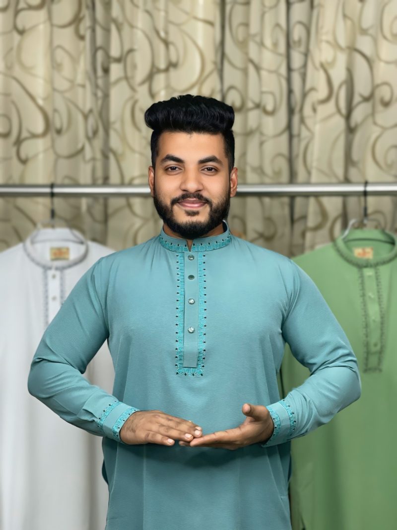 MG-320-আকাশী জাফরান কাপড়